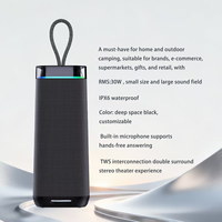 Haut-parleur sans fil portable étanche IPX-6 avec lumières RGB colorées, son stéréo Super Bass, 3000 mAh pour V5.4 30-60W, 5.4 FM