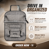 Organisateur de rangement pliable et portable pour siège arrière de voiture en polyester Oxford durable avec support pour jouets, iPad, collations - wazir