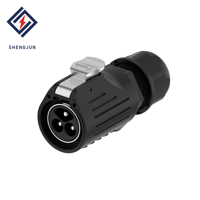 Connecteur à bride étanche IP68 mâle-femelle LP28 2/3 P 50A 500V pour applications électriques/éclairage