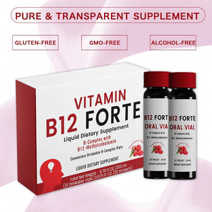Suplemento Dietético Líquido con <span class=keywords><strong>Vitamina</strong></span> <span class=keywords><strong>B12</strong></span> Sabor Frambuesa, Haccp OEM, para Apoyo Energético, 10 Viales Bebibles - Product Image 3