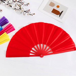 Ventilador de mano liso transfronterizo de 8 y 10 pulgadas, de color sólido, para Tai Chi, ejercicio matutino, danza cuadrada y Kung Fu con música, ¡el más vendido! - Product Image 1