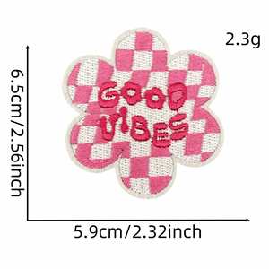 Nouveau Patch Brodé Coloré de Dessins Animés avec Message d'Encouragement en Anglais pour Vêtements - Product Image 5