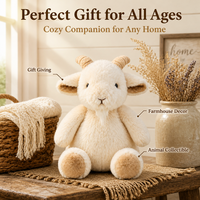 Peluche de chèvre personnalisée, jouet en peluche réaliste et mignon, cadeau pour enfants, objet de collection, OEM ODM, vente en gros, usine