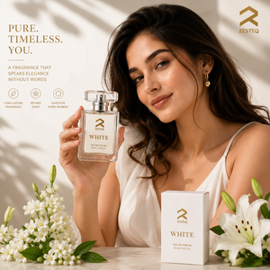 น้ำหอม Zesteq White Signature สำหรับผู้หญิง ขนาด 30 มล. โอ เดอ ปาร์ฟูม กลิ่นหอมดอกมะลิ ลิลลี่ ทูเบอโรส ดอกไม้สีขาว ให้ความหอมละมุน ใช้ได้ทุกวัน - Product Image 1