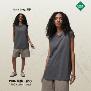 เสื้อกล้ามทรงบ็อกซี่ผ้าคอตตอนถักนิตติ้ง 275 GSM สไตล์ลำลอง รุ่นใหม่ล่าสุด ลุควินเทจ ขอบดิบ ซักแบบเรโทร - Product Image 6