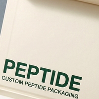 Boîte rigide en carton blanc magnétique personnalisée pour flacons de peptides, 6 flacons, avec insert en mousse et logo estampé à chaud en or
