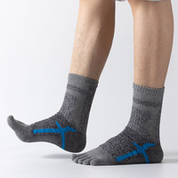 Chaude En Gros Couple Logo Personnalisé Skate Sports Personnalisable En Plein Air Homme 5 Orteils Respirant Compression Sportif Chaussettes De Course