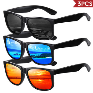 Square Polarized <b>Sunglasses</b> Black PC Frame TAC Lens UV400 For Men Women Outdoor Cycling Driving - Product Image 4