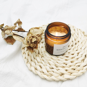Wholesale Amber Glass Candle Jar with Aluminum Screw Cap 2oz 3oz 8oz 9oz Sizes - Product Image 4