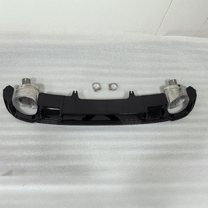 Nouveau diffuseur de pare-chocs avant pour Audi A4 Sline 2017-2019 B9, en ABS, avec embout de tuyau - Product Image 1