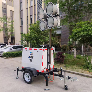 Tháp đèn năng lượng mặt trời di động cao 8M với các tấm có thể gập lại + Máy phát điện dự phòng khẩn cấp - Product Image 2