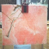 Dalle de pierre d'onyx rose et de quartz au design moderne pour le sol de la salle de bain de la villa et l'escalier Carreaux de table et de comptoir