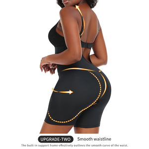 Body moldeador de cuerpo de alta compresión para mujer, Control de barriga con decoración de encaje, almohadilla corta para cadera, potenciador de glúteos, transpirable - Product Image 4