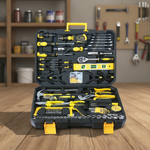 Ensemble d'outils multifonctionnels de 198 pièces pour la menuiserie et la réparation automobile, kit d'outils en acier au carbone à commande manuelle - Product Image 2