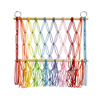 Support de rangement en macramé fait main pour chambre d'enfant, salle de jeux, salon, salle de bain, pliable, pour pot de fleurs