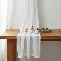 Tissu de rideau en microfibre occultant ignifuge jacquard à prix avantageux, design personnalisé brodé