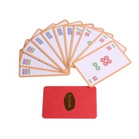 Cartes de jeu de Mahjong portables écologiques personnalisées avec dés dans une boîte en papier pour les fêtes de famille et les jeux en plein air