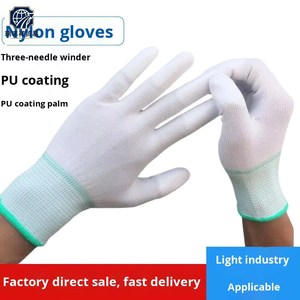 Guantes RFX RFX-103 de Nailon con Recubrimiento de PU, Tejido Sin Costuras, Sin Pelusas, Calibre 13, Blancos, Ajuste de Palma, Protección ESD, Personalizables - Product Image 6