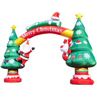 Arche gonflable de Père Noël Arche gonflable d'éclairage à led Arche gonflable d'arbre de Noël pour la décoration de Noël
