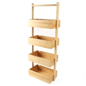 Étagère de rangement pour salle de bain en bambou à 3 niveaux, étagère décorative pour la pièce, étagère de salle de bain en bambou, étagère de rangement et de présentation en bambou de style américain - Product Image 2
