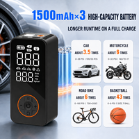 Nouvelle pompe à air numérique électrique 11,1 V avec ou sans fil pour pneus de vélo/voiture, gonfleur de pneus portable, lumière LED, matériau ABS