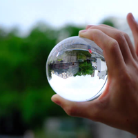 Vente chaude 40-80mm Solide Cristal Boule Magique Outils De Photographie Boule De Cristal Transparent