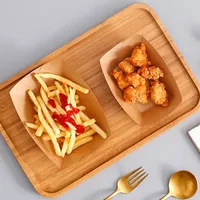 Boîte à emporter pour aliments, idéale pour poulet frit, snacks, riz, chips, plats, plateau en papier – pour sushis, avec finition mate