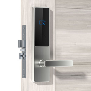 Sistema de Gestión de Cerraduras para Hoteles con Cerradura de Puerta con Tarjeta RFID para Habitaciones, Puertas de Madera y Acero Inoxidable, Diseño Moderno - Product Image 1