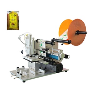 Machine d'étiquetage manuelle pour bouteilles carrées à face plate, machine d'étiquetage d'autocollants - Product Image 4