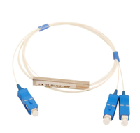 Suministro de fábrica 1*2 1*4 1*8 1*16 1*32 1*64 FTTH divisor de PLC de fibra óptica con conectores SC