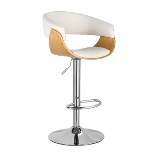 Sillas De Bar Kitchen Counter Height Bar Stool High Chair Swivel Round Base Lift Adjustable Breakfast Bar Stool