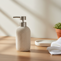 Ensembles de salle de bain de luxe en polyrésine, 5 pièces, décorations modernes pour hôtel et maison, accessoires de salle de bain en résine écologiques pour la maison