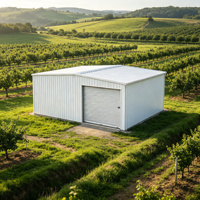 Unités de stockage modernes en structure acier préfabriquée, bâtiments modulaires personnalisables pour bureaux et entrepôts, haute résistance