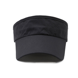 Sun Visor Hat Breathable Polyester Sun Protection Adult Unisex Sports Travel Cap Extended Brim Korean Style - Product Image 1