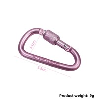 Crochet d'escalade extérieur en aluminium, crochet rapide de 6 pouces avec verrou, crochet de fixation pour sac à dos, crochet de type D, crochet de verrouillage, crochet pour corde