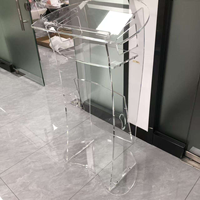 Podium de présentation de luxe personnalisé en acrylique écologique de 12 mm, portable, anti-rouille, autoportant, pour églises, poli