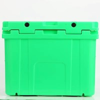 Glacière isotherme portable 55QT en mousse PE rotomoulée, réutilisable pour la pêche, le stockage d'aliments et de boissons en extérieur, avec logo personnalisé