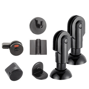 Toilet Partition <b>Bracket</b> <b>Black</b> Plastic Support Legs 12 16 18mm Universal Fit Easy Installation - Product Image 5