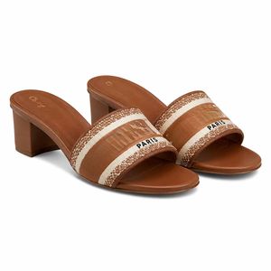 Sandalias de tacón ancho con ribete tejido para mujer, estilo mule, de punta abierta, elegantes e informales, tallas anchas, al por mayor - Product Image 6