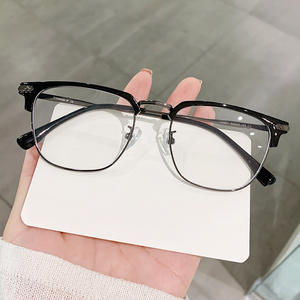 Gafas con Bloqueo de Luz Azul, Estilo Retro, Redondas, Unisex, Montura Completa de Plástico y Metal, Lentes Planas Anti Luz Azul - Product Image 4