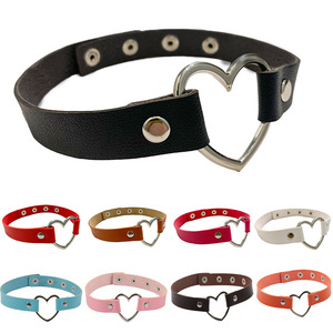 Vente <span class=keywords><strong>en</strong></span> gros Offre Spéciale Sexy <span class=keywords><strong>love</strong></span> Heart Shape réglable <span class=keywords><strong>en</strong></span> cuir PU Punk gothique collier ras du cou pour les femmes - Product Image 6