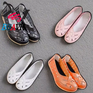 Xym 2025 Mocasines de mujer cerrados con lazo, ligeros de verano, con diseño hueco, estilo europeo americano, tallas grandes, comercio exterior - Product Image 5