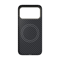 Étui de téléphone en fibre de carbone véritable avec chargement magnétique, antichoc, étanche, design professionnel pour 17/17Pro/17Air/17 Pro