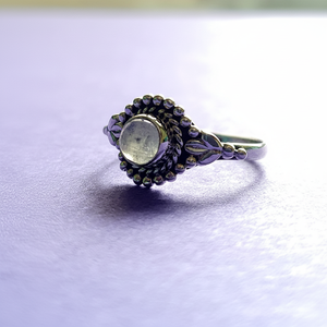 Gran oferta, anillo de piedras preciosas de piedra lunar arcoíris de estilo clásico de Plata de Ley 925, fuerza de corte ovalado, valor para Bodas de mujeres - Product Image 1