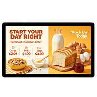 Pantalla Publicitaria Digital Ultrafina de Pared, Reproductor Multimedia 1080P Full HD para Oficinas, Edificios y Áreas Comunitarias