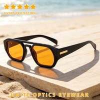 Lunettes de soleil aviateur rétro à double pont, monture carrée verte, style vintage, avec logo personnalisé, prix de gros fabricant pour femmes