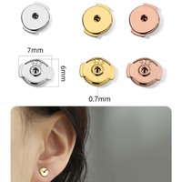 Fermoir à ressort pour boucles d'oreilles en argent sterling 925, bouchon de 7 mm, accessoire de bijouterie fine, vente en gros