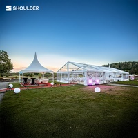 Tentes de réception en aluminium pour événements en plein air Mariage romantique en plein air Imperméable Grande capacité Élégant Tente de mariage de luxe
