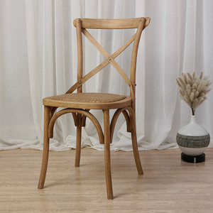 Chaises de cuisine en bois à dossier en X, chaises de restaurant, bistro, café, salle à manger, en vente - Product Image 3