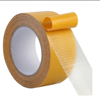 Caoutchouc synthétique Acrylique Adhésif Double Face Maille Fibre De Verre Filament Bande pour Plancher En Plastique Articles Textiles